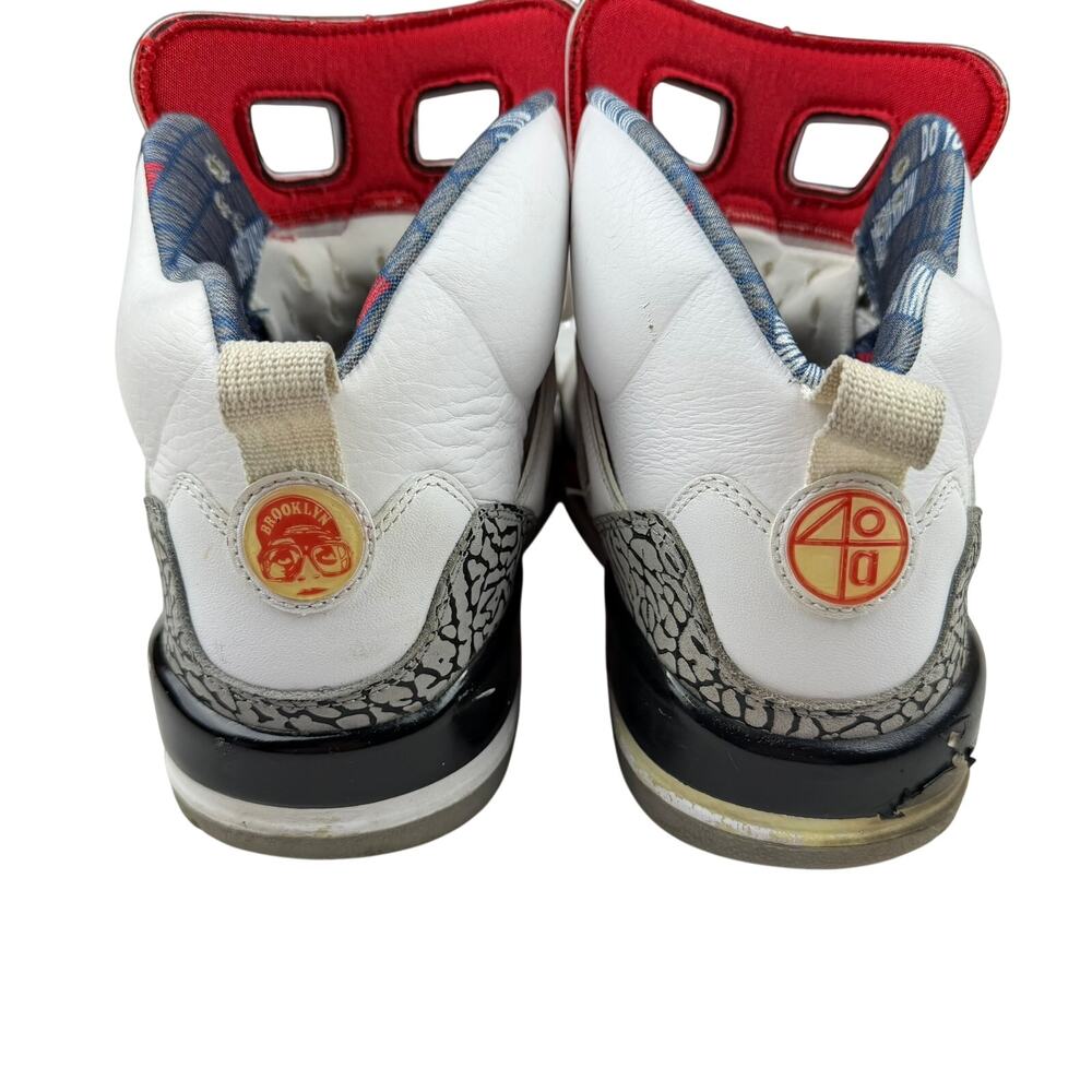 Nike Air Jordan Spizike White Fire Red Black Sneakers Size 12 - Picture 5 of 7